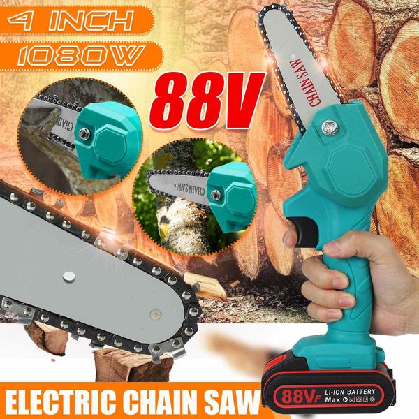 88v 1080w 4 inch mini electric chain saw with 2 battery rechargeable woodworking pruning one-handed garden logging power tool
88v 1080w 4 inch mini electric chain saw with 2 battery rechargeable woodworking pruning one-handed garden logging power tool