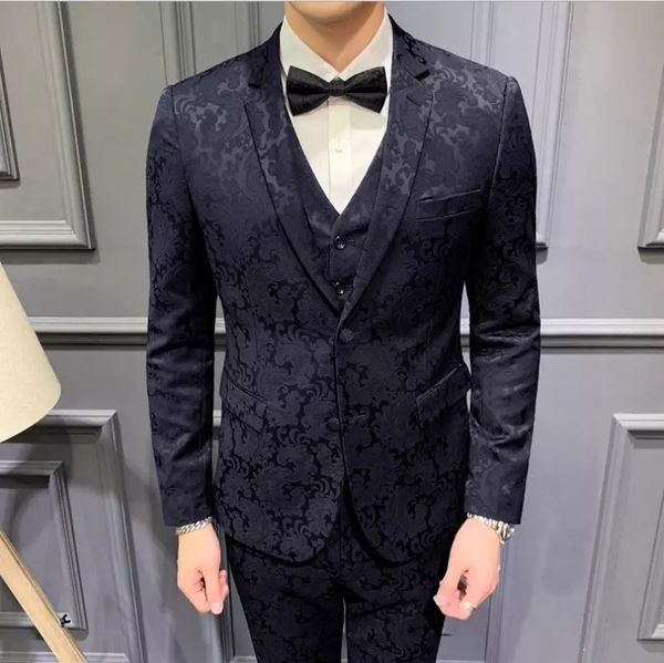 men's suits & blazers a jacquard button suit homme men's s three lean s atwb, White;black
men's suits & blazers a jacquard button suit homme men's s three lean s atwb, White;black