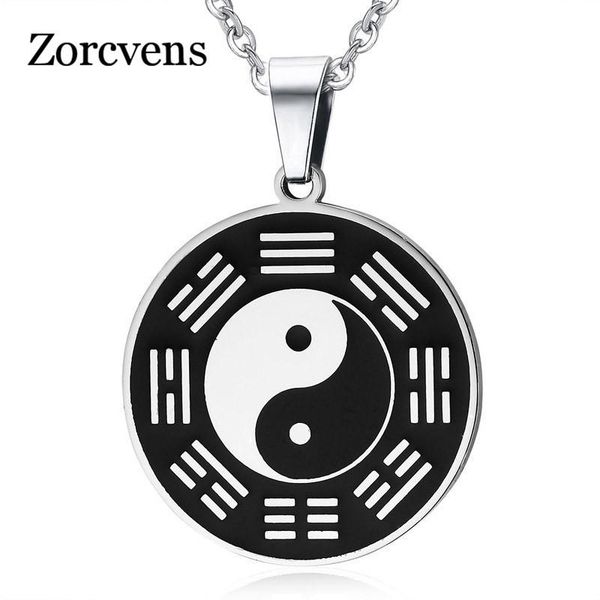 pendant necklaces modyle stainless steel yin yang circle metal tag necklace china tai chi bagua lucky security and peace jewelry, Silver
pendant necklaces modyle stainless steel yin yang circle metal tag necklace china tai chi bagua lucky security and peace jewelry, Silver