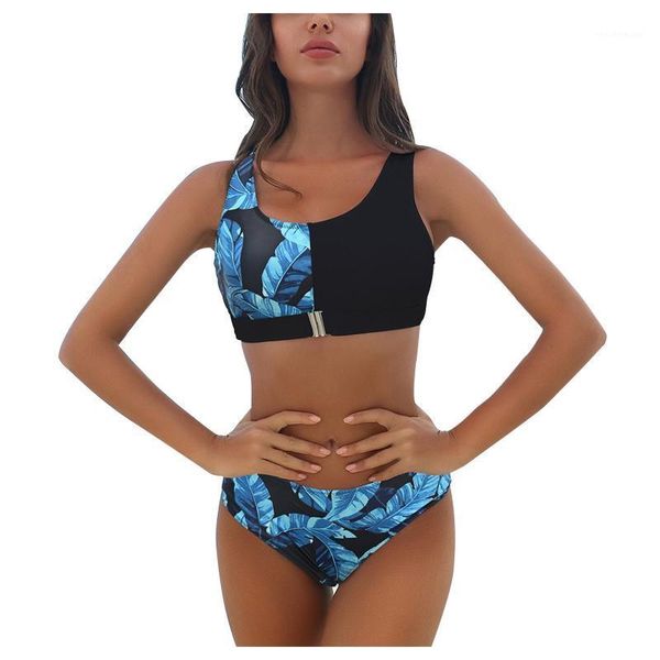 plant print bikini women's zipper split swimsuit beach swimwear female bathing suits wear biquini suit for woman, White;black
plant print bikini women's zipper split swimsuit beach swimwear female bathing suits wear biquini suit for woman, White;black