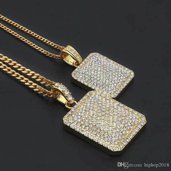 designer necklace mens hip hop gold chain fashion jewelry full rhinestone dog tag pendant necklaces for men cuban link chains necklace, Silver
designer necklace mens hip hop gold chain fashion jewelry full rhinestone dog tag pendant necklaces for men cuban link chains necklace, Silver