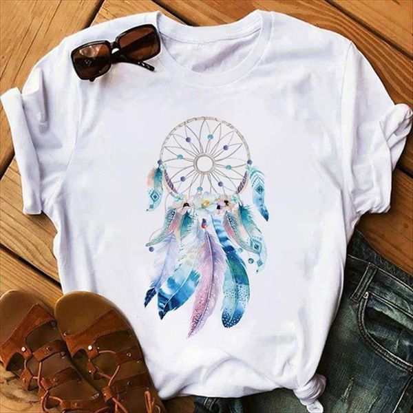 wind chimes dreamcatcher printed harajuku women summer fashion short sleeved girl tee femme, White
wind chimes dreamcatcher printed harajuku women summer fashion short sleeved girl tee femme, White