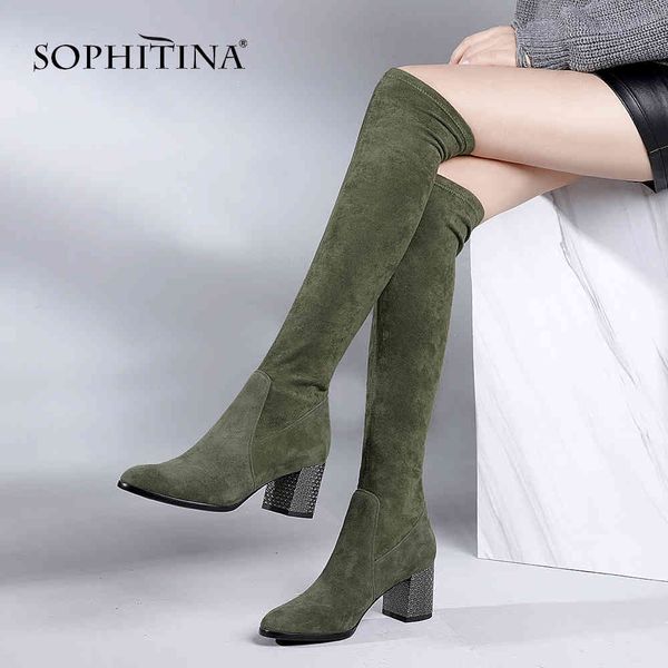 sophitina over the knee woman boots fashion handmade round toe square heel boots solid elegant party shoes b71 210513, Black
sophitina over the knee woman boots fashion handmade round toe square heel boots solid elegant party shoes b71 210513, Black