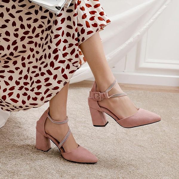 dress shoes 2021 sandalias femeninas high heels autumn flock pointed sandals female summer mujer, Black 
dress shoes 2021 sandalias femeninas high heels autumn flock pointed sandals female summer mujer, Black