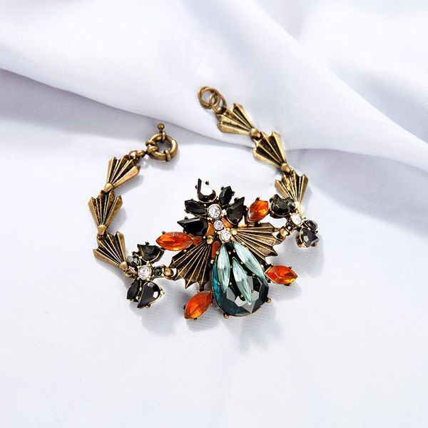 kissme vintage style green resin stone charm bracelets for women delicate crystal statement cuff chain fashion jewelry wholesale, Golden;silver
kissme vintage style green resin stone charm bracelets for women delicate crystal statement cuff chain fashion jewelry wholesale, Golden;silver
