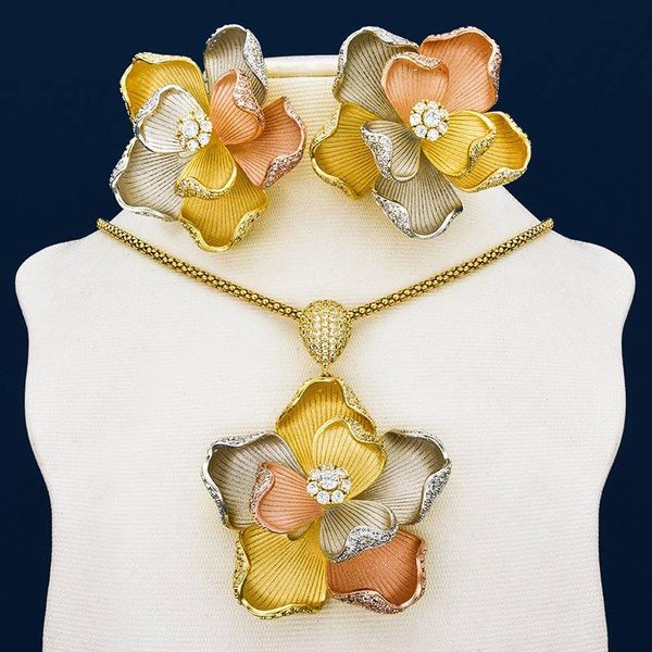 earrings & necklace modemangel big bloom flower 3tone copper engagement wedding chakra pendant and earring fashion set, Silver
earrings & necklace modemangel big bloom flower 3tone copper engagement wedding chakra pendant and earring fashion set, Silver