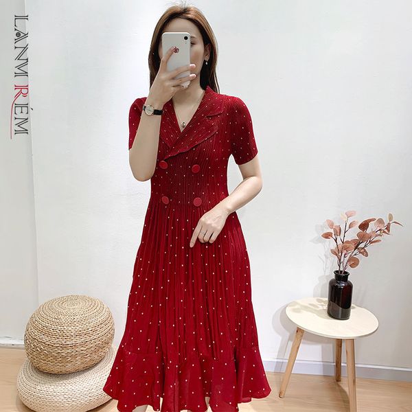 loose notched collar pleated polka dot dresses for famale summer large size temperament women's clothes yj608 210507, Black;gray
loose notched collar pleated polka dot dresses for famale summer large size temperament women's clothes yj608 210507, Black;gray