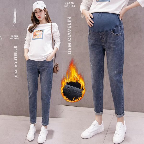 autumn winter thick warm plus velvet denim maternity jeans adjustable belly pants clothes for pregnant women pregnancy trousers bottoms, White
autumn winter thick warm plus velvet denim maternity jeans adjustable belly pants clothes for pregnant women pregnancy trousers bottoms, White
