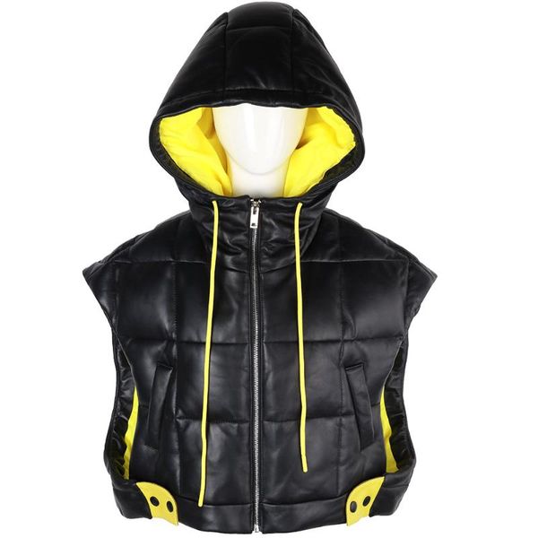 women's leather & faux yoloagain 2021 design women white duck down vest fashion ladies real hooded gilet, Black
women's leather & faux yoloagain 2021 design women white duck down vest fashion ladies real hooded gilet, Black