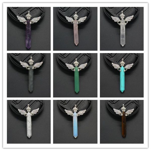 pendants kraft-beads amethysts silver plated cute angel embrace hexagon prisn labradorite pendant rose pink quartz jewelry, Black
pendants kraft-beads amethysts silver plated cute angel embrace hexagon prisn labradorite pendant rose pink quartz jewelry, Black