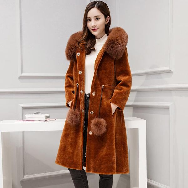 women's fur & faux real coat with hood and long sleeve winter jacket women outerwear china fashion wool coats, Black
women's fur & faux real coat with hood and long sleeve winter jacket women outerwear china fashion wool coats, Black
