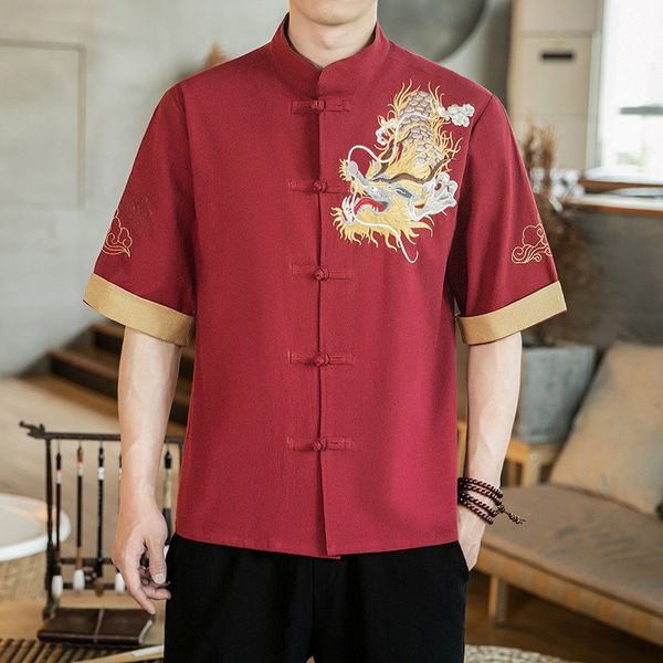 tang suit vintage dragon shirt kung fu clothes traditional chinese clothing for men jacket chinese hanfu male shirts 11380, Red
tang suit vintage dragon shirt kung fu clothes traditional chinese clothing for men jacket chinese hanfu male shirts 11380, Red