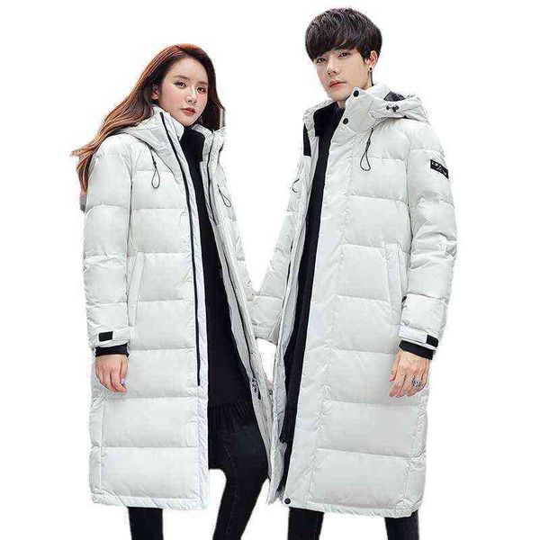 down et men's 2021 medium and long knee over winter thickened couple student coat solid color, Black
down et men's 2021 medium and long knee over winter thickened couple student coat solid color, Black