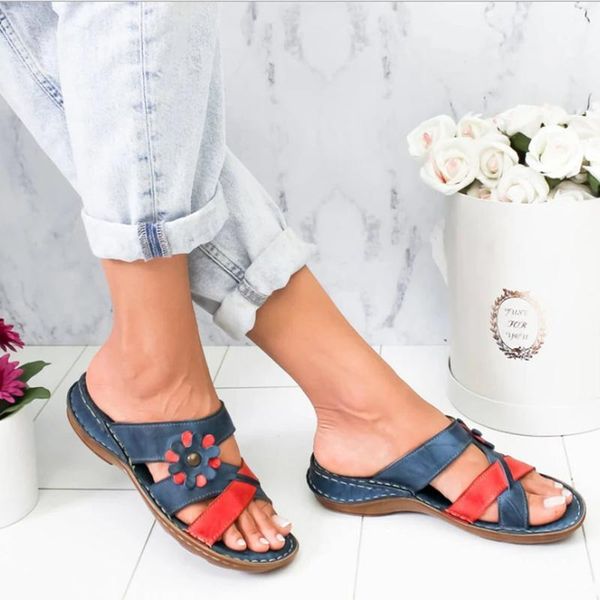 comfy women slippers anti-slip retro wedge with thick bottom stitching roman sandals ladies open toe beach casual shoes, Black
comfy women slippers anti-slip retro wedge with thick bottom stitching roman sandals ladies open toe beach casual shoes, Black