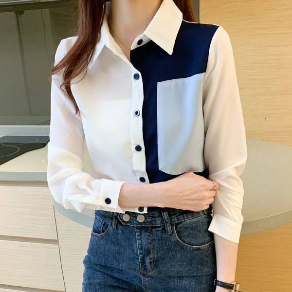 women's blouses & shirts offices of ladies long sleeves shirts korean style professional temperament wear chiffon shirt blocking color, White
women's blouses & shirts offices of ladies long sleeves shirts korean style professional temperament wear chiffon shirt blocking color, White