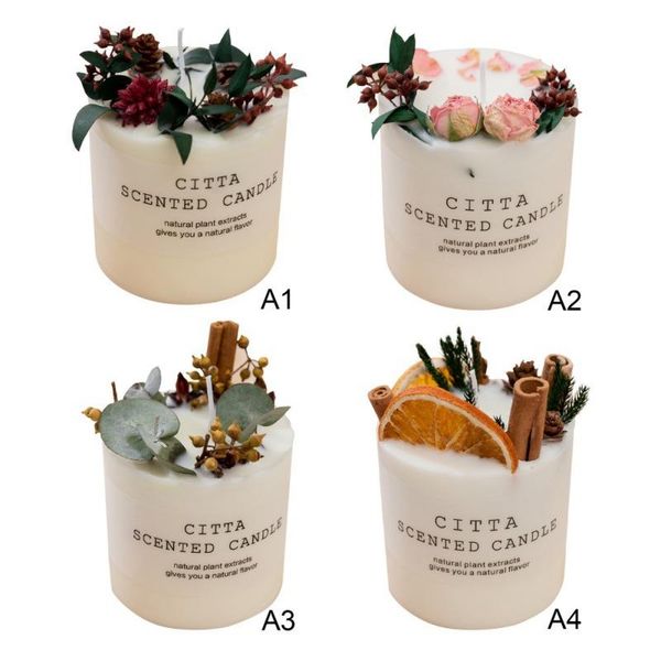 pine cone flowers scented candles soy wax candle romantic pillar party decoration