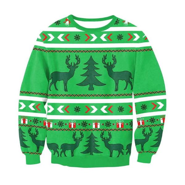 men's sweaters ugly christmas sweater 3d elk tree printed green xmas jumpers men women autumn holiday party funny sweatshirts, White;black
men's sweaters ugly christmas sweater 3d elk tree printed green xmas jumpers men women autumn holiday party funny sweatshirts, White;black