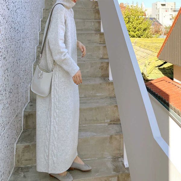 mozuleva autumn winter women dresses turtleneck straight oversize knitting dress elegant vintage long dresses femme 210706, Black;gray
mozuleva autumn winter women dresses turtleneck straight oversize knitting dress elegant vintage long dresses femme 210706, Black;gray