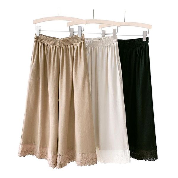 women's pants & capris cropped lace decor casual literary retro cotton and linen wide-leg 2021 summer est, Black;white
women's pants & capris cropped lace decor casual literary retro cotton and linen wide-leg 2021 summer est, Black;white