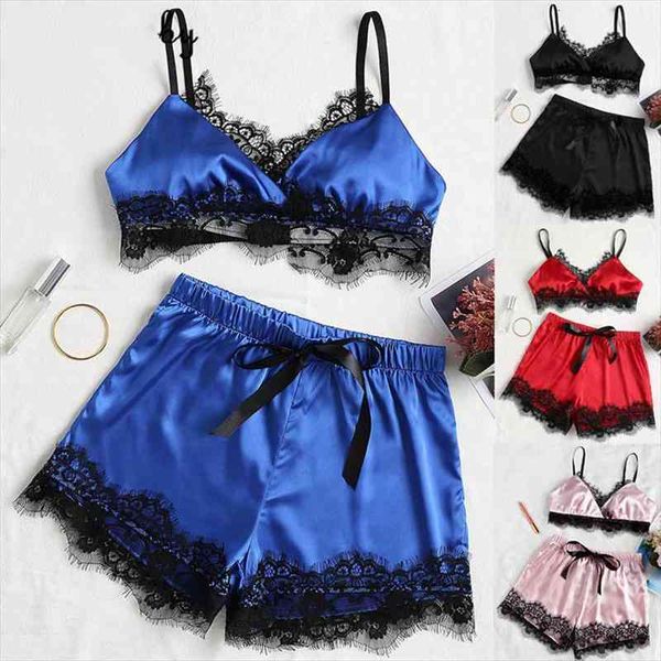 pajamas silk set women sleepwear plus size two piece summer nightgowns and oversize home underwear, Black;red
pajamas silk set women sleepwear plus size two piece summer nightgowns and oversize home underwear, Black;red