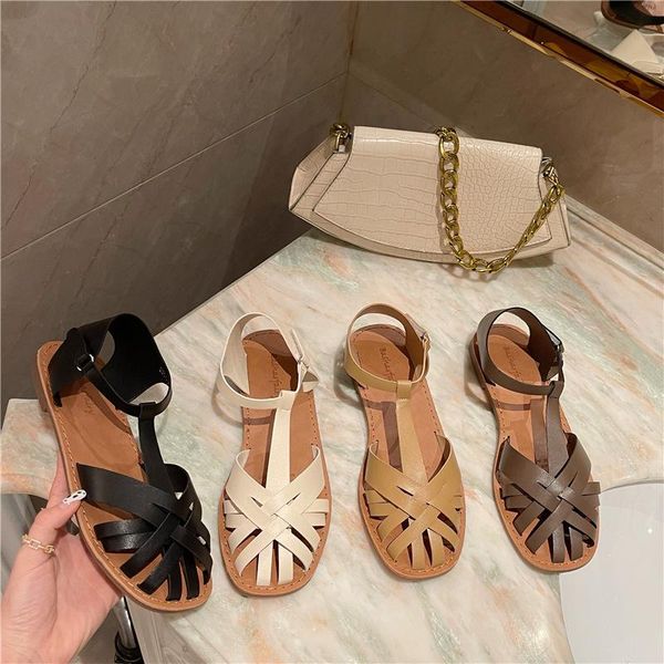 roman sandals female shoe 2021 women's gladiator girls comfort beach fashion closed flat low pu rome hoof heels fabric rubbe, Black
roman sandals female shoe 2021 women's gladiator girls comfort beach fashion closed flat low pu rome hoof heels fabric rubbe, Black