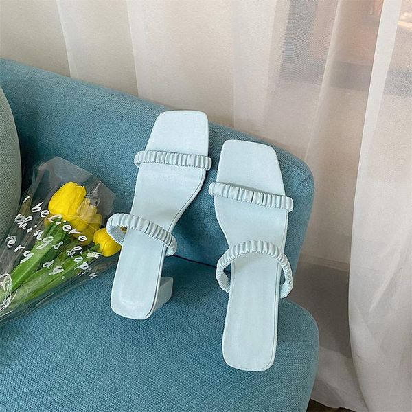 slippers women's square toe middle thick heels pleated bandage designed candy color party wear ladies shoes 2021 fashion, Black
slippers women's square toe middle thick heels pleated bandage designed candy color party wear ladies shoes 2021 fashion, Black