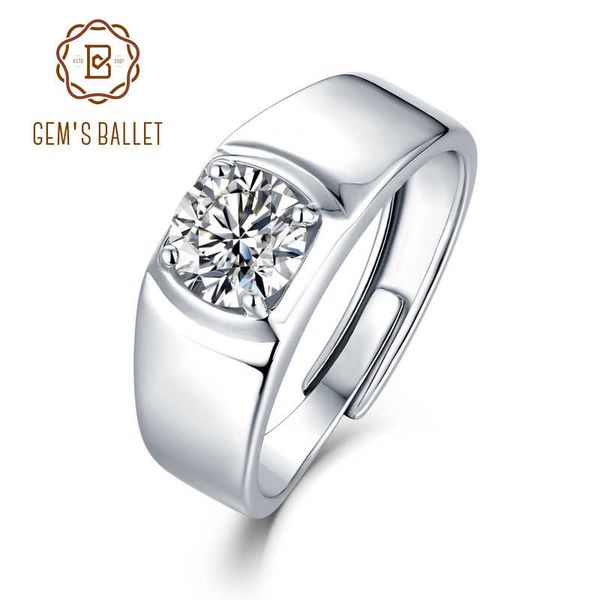 gem's ballet 925 sterling silver men's engagement ring 1.0ct d color 6.5mm moissanite diamond adjustable rings, Golden;silver
gem's ballet 925 sterling silver men's engagement ring 1.0ct d color 6.5mm moissanite diamond adjustable rings, Golden;silver
