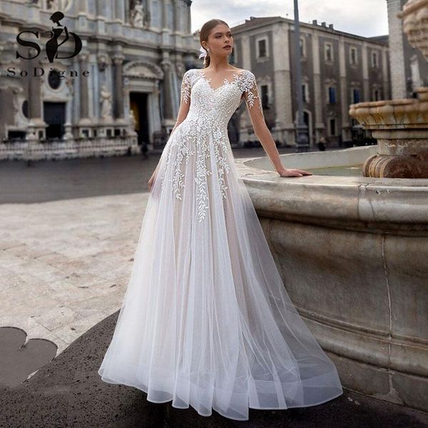 other wedding dresses sodigne beach dress 2021 lace appliques long sleeves tulle bridal white/ivory vintage gowns
other wedding dresses sodigne beach dress 2021 lace appliques long sleeves tulle bridal white/ivory vintage gowns