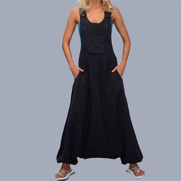 women's jumpsuits & rompers maxiorill plus size women u neck sleeveless backless side pockets baggy long combinaison femme dungarees ov, Black;white
women's jumpsuits & rompers maxiorill plus size women u neck sleeveless backless side pockets baggy long combinaison femme dungarees ov, Black;white