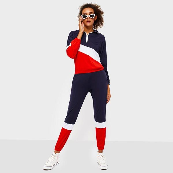 women sets patchwork fashion two piece tracksuit zipper sweatshirt joggers sweatpants streetwear fitness spring casual sweatsuit women', White
women sets patchwork fashion two piece tracksuit zipper sweatshirt joggers sweatpants streetwear fitness spring casual sweatsuit women', White