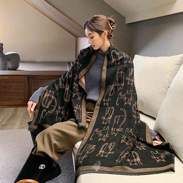 70% off design scarf new thick tassel female cat print imitation cashmere summer air conditioning shawl autumn and winter cold proof bib, Blue;gray
70% off design scarf new thick tassel female cat print imitation cashmere summer air conditioning shawl autumn and winter cold proof bib, Blue;gray