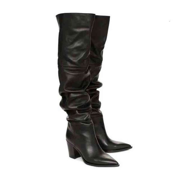 boots qutaa over the knee women winter pleated shoes cow leather pu long pointed toe square heels big size34-43 p9mn, Black
boots qutaa over the knee women winter pleated shoes cow leather pu long pointed toe square heels big size34-43 p9mn, Black