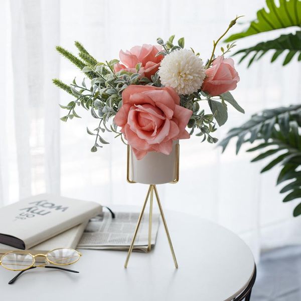 decorative flowers & wreaths artificial rose flower with vase silk set suitable for living room table office wedding el banquet home decorat
decorative flowers & wreaths artificial rose flower with vase silk set suitable for living room table office wedding el banquet home decorat