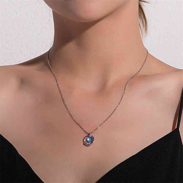 jewelry micro inlaid blue fantasy planet pendant necklace women's fashion full diamond temperament simple necklace, Black
jewelry micro inlaid blue fantasy planet pendant necklace women's fashion full diamond temperament simple necklace, Black