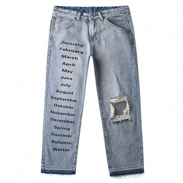 men's jeans 2021 men print straight paint letter ripped hole patchwork male hip hop pants casual clothing high street trousers, Blue
men's jeans 2021 men print straight paint letter ripped hole patchwork male hip hop pants casual clothing high street trousers, Blue