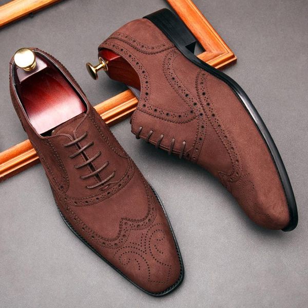 dress shoes genuine leather suede man oxford brogues black brown laces up formal men shoe wedding business italian
dress shoes genuine leather suede man oxford brogues black brown laces up formal men shoe wedding business italian