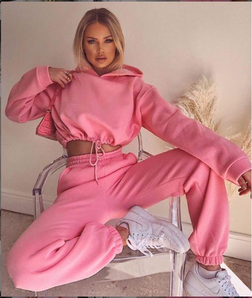 spring women tracksuit solid hoodies sweatshirt pants sets 2 pieces set cropped pullover trouser female suits women's tracksuits, Gray
spring women tracksuit solid hoodies sweatshirt pants sets 2 pieces set cropped pullover trouser female suits women's tracksuits, Gray