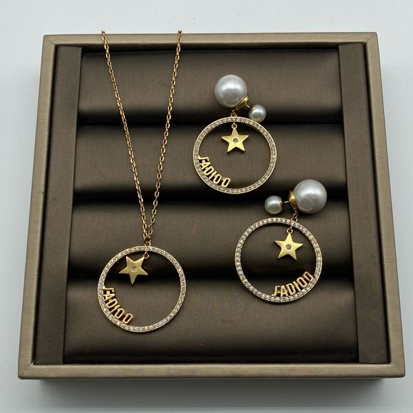 d home / dijia 2021 new circle letter star with diamond fashion temperament necklace earrings female, Silver
d home / dijia 2021 new circle letter star with diamond fashion temperament necklace earrings female, Silver