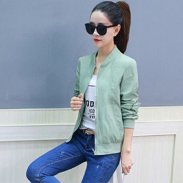women's jackets 2021 spring summer female ultra-thin short jacket wild long-sleeved sweater baseball shirt sunscreen clothes y290, Black;brown
women's jackets 2021 spring summer female ultra-thin short jacket wild long-sleeved sweater baseball shirt sunscreen clothes y290, Black;brown