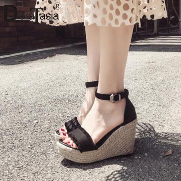dress shoes doratasia female ankle strap cover heel sandals fashion platform high heels women's casual party wedges woman, Black
dress shoes doratasia female ankle strap cover heel sandals fashion platform high heels women's casual party wedges woman, Black