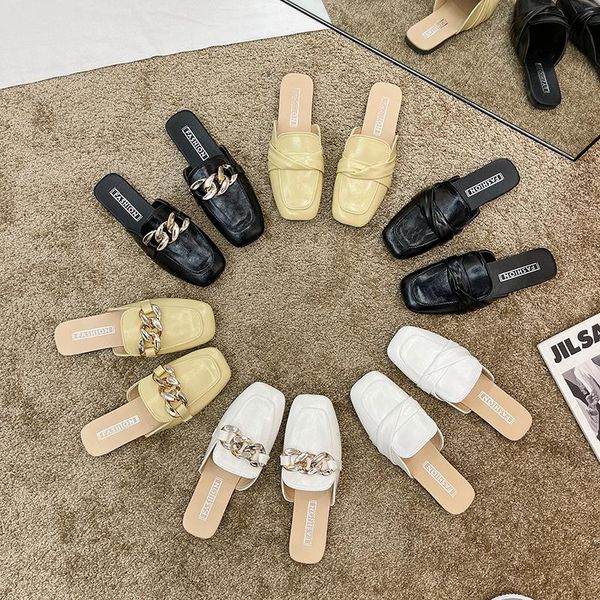 slippers shoes woman 2021 flat female mule square toe pantofle luxury slides platform summer mules designer cover rubber pu, Black
slippers shoes woman 2021 flat female mule square toe pantofle luxury slides platform summer mules designer cover rubber pu, Black