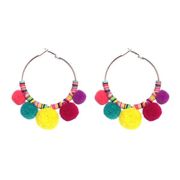 plush ball hoop earrings bohemian ethnic style fashion cute candy color plush-ball + alloy ear buckle simple personality handmade rubber pie, Golden;silver
plush ball hoop earrings bohemian ethnic style fashion cute candy color plush-ball + alloy ear buckle simple personality handmade rubber pie, Golden;silver