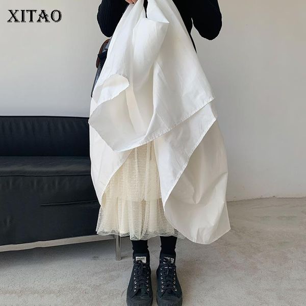 white skirt fashion women plus size pleated elastic waist goddess fan casual style loose 2021 summer wld6247 skirts, Black
white skirt fashion women plus size pleated elastic waist goddess fan casual style loose 2021 summer wld6247 skirts, Black