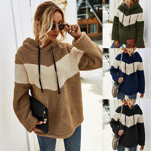 women's sweaters fashion faux fur plush sweater casual autumn winter ladies warm hooded female women long sleeve pullover blusas jumpe, White;black
women's sweaters fashion faux fur plush sweater casual autumn winter ladies warm hooded female women long sleeve pullover blusas jumpe, White;black