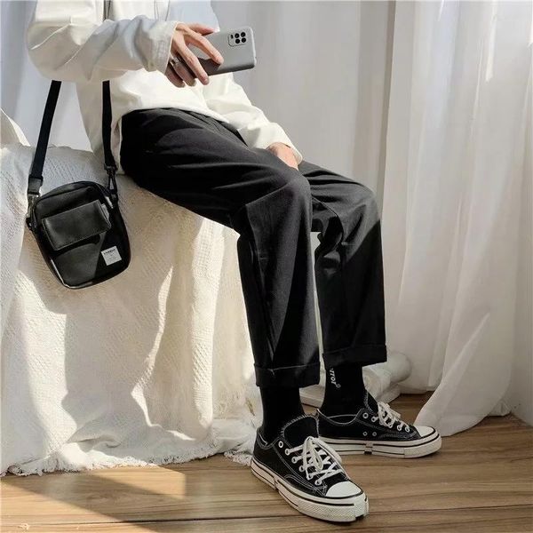 men's pants 2021 pure color simple trousers summer breathable elastic waist drawstring jogging fitness, Black
men's pants 2021 pure color simple trousers summer breathable elastic waist drawstring jogging fitness, Black
