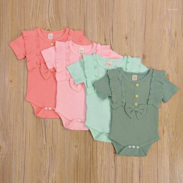 cute born baby girls short sleeve romper ribbed single breasted simple style solid color ruffle toddler summer clothing rompers, Blue
cute born baby girls short sleeve romper ribbed single breasted simple style solid color ruffle toddler summer clothing rompers, Blue