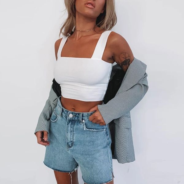 crop women fashion solid summer beach party vest casual sleeveless square neck bodycon tank ladies short 210507, White
crop women fashion solid summer beach party vest casual sleeveless square neck bodycon tank ladies short 210507, White