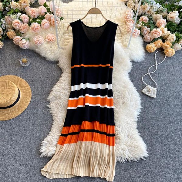 women fashion straight striped v collar sleeveless loose thin outer wear casual dress clothes vestidos r558 dresses, Black;gray
women fashion straight striped v collar sleeveless loose thin outer wear casual dress clothes vestidos r558 dresses, Black;gray