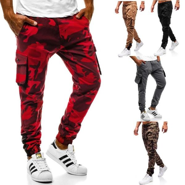 men's camouflage pants multi-pocket button jogging casual hip-hop military overalls, Black
men's camouflage pants multi-pocket button jogging casual hip-hop military overalls, Black