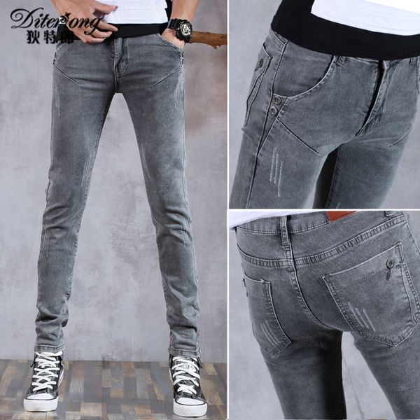 men's jeans summer thin stretch slim fit leg casual korean fashion small straight pants for boys g9gp, Blue
men's jeans summer thin stretch slim fit leg casual korean fashion small straight pants for boys g9gp, Blue